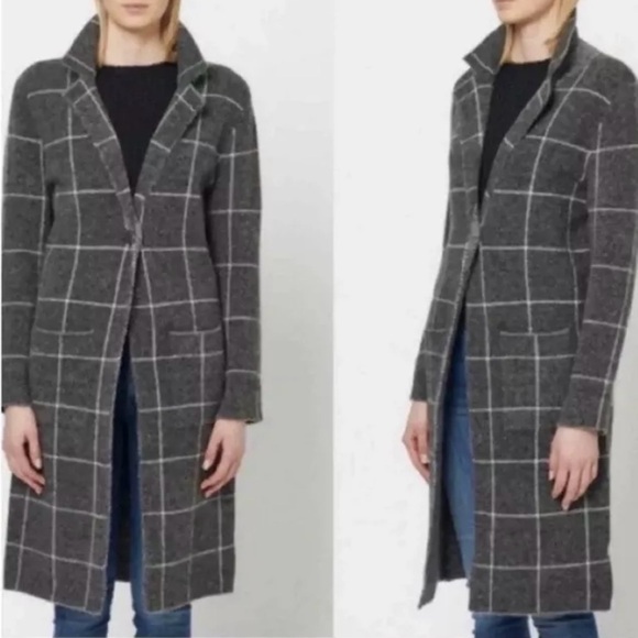 Anthropologie Solenne Windowpane Sweater/Jacket - Size L - Picture 2 of 8